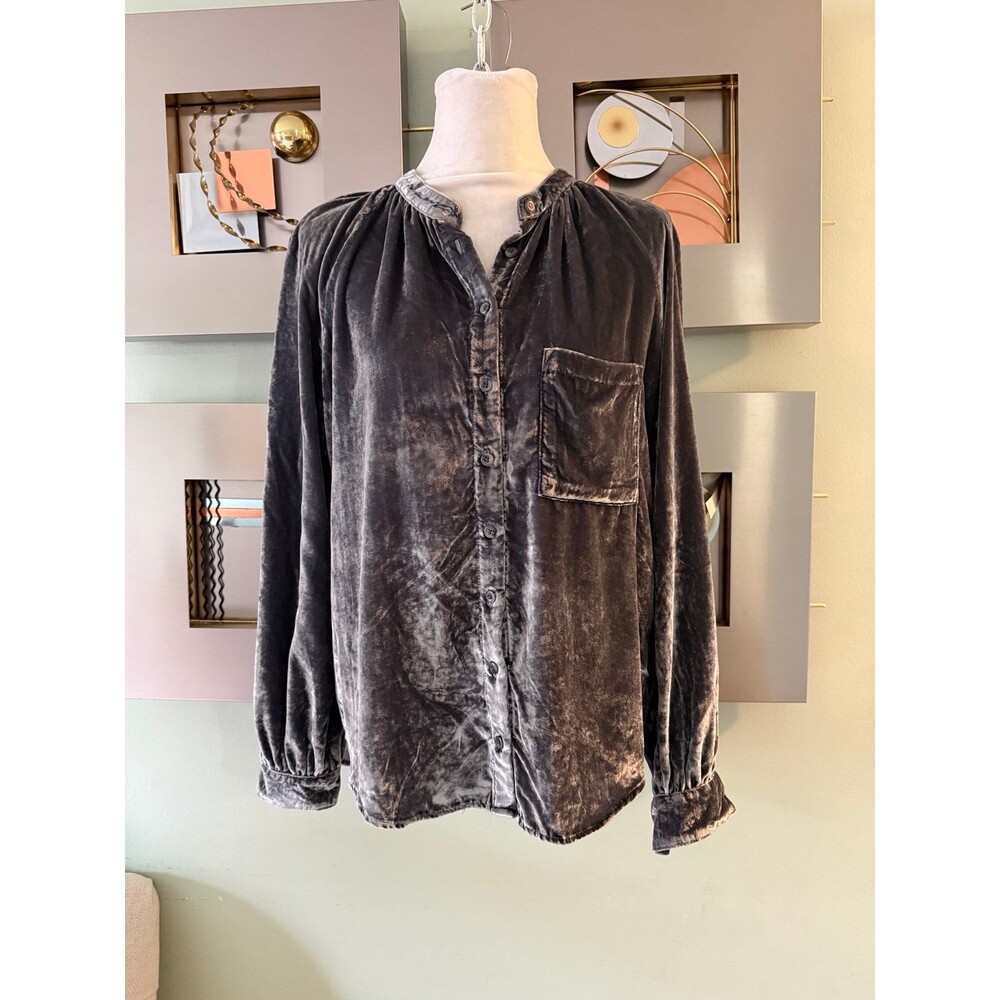Anthropologie Pilcro velour top